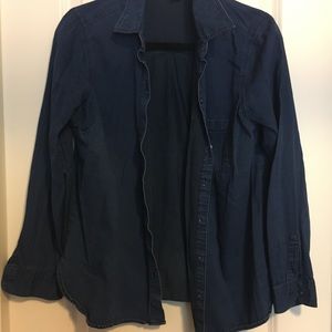 Button up navy blue shirt